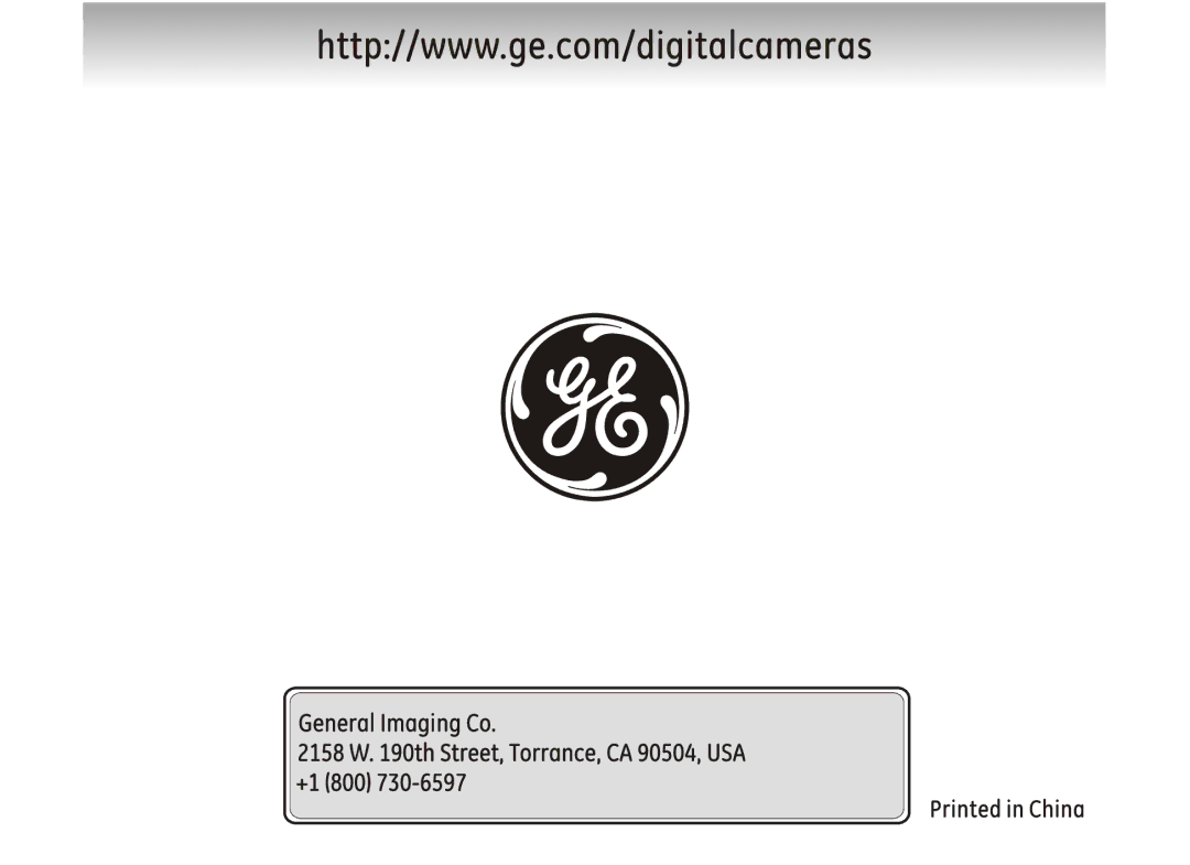 GE H855 manual 