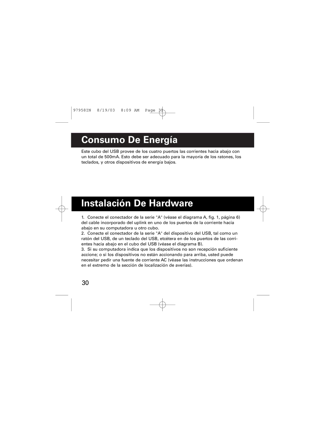 GE HO97958 manual Consumo De Energía, Instalación De Hardware 