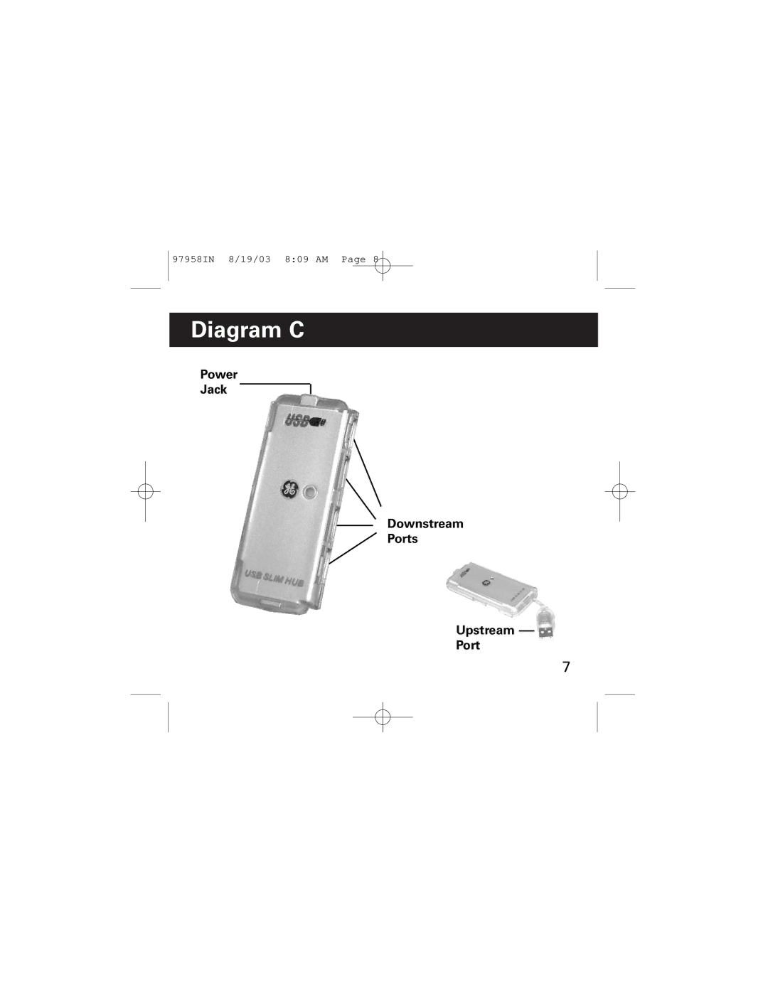 GE HO97958 manual Diagram C 