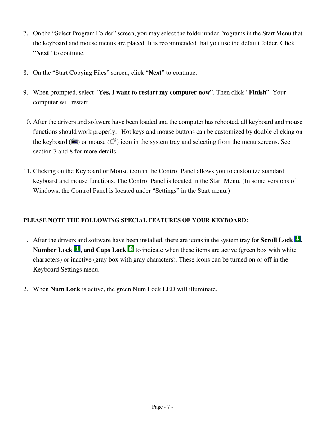 GE HO98056 user manual Please Note the Following Special Features of Your Keyboard 