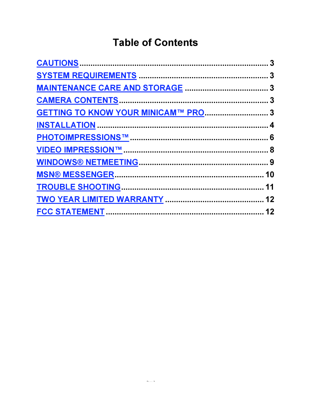 GE HO98067 user manual Table of Contents 