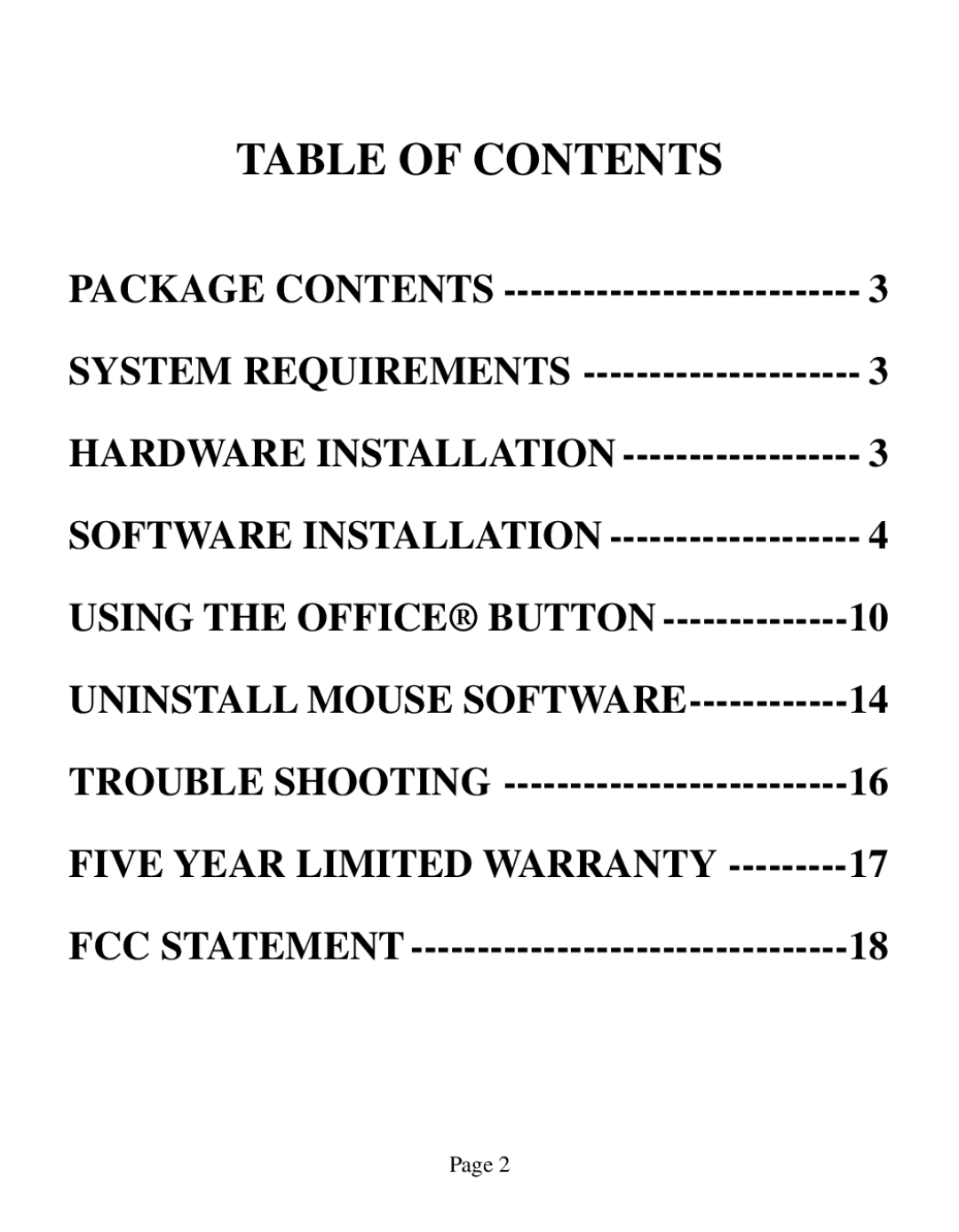 GE HO98535 instruction manual Table of Contents 