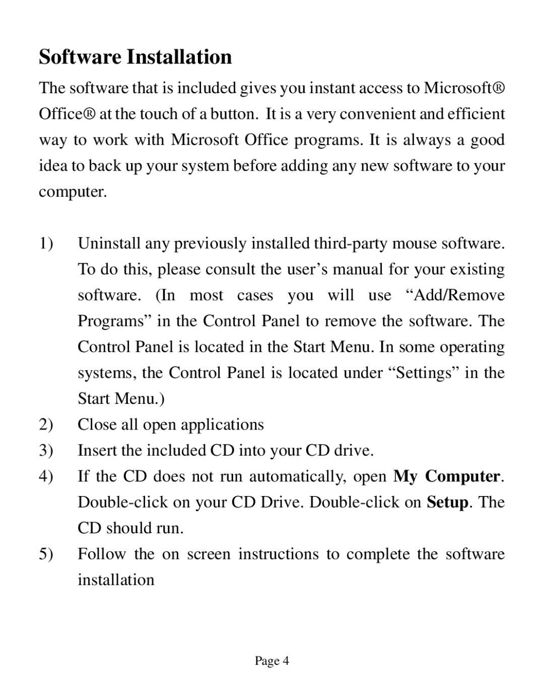 GE HO98535 instruction manual Software Installation 