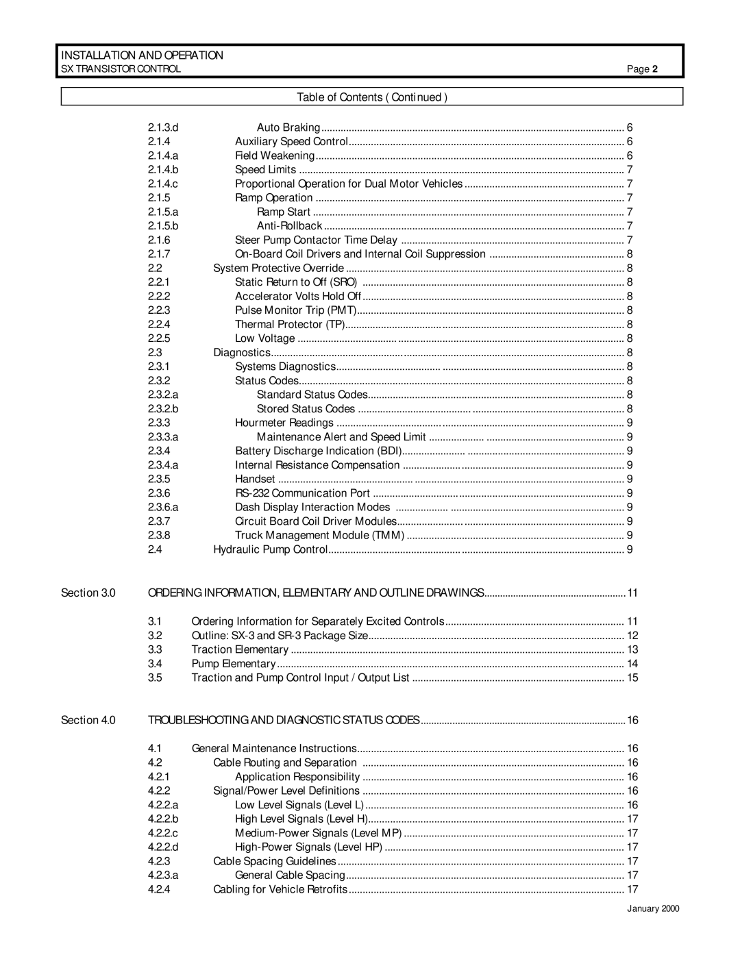 GE IC3645SP4U400N3, IC3645SR4U404N2 operation manual Table of Contents 