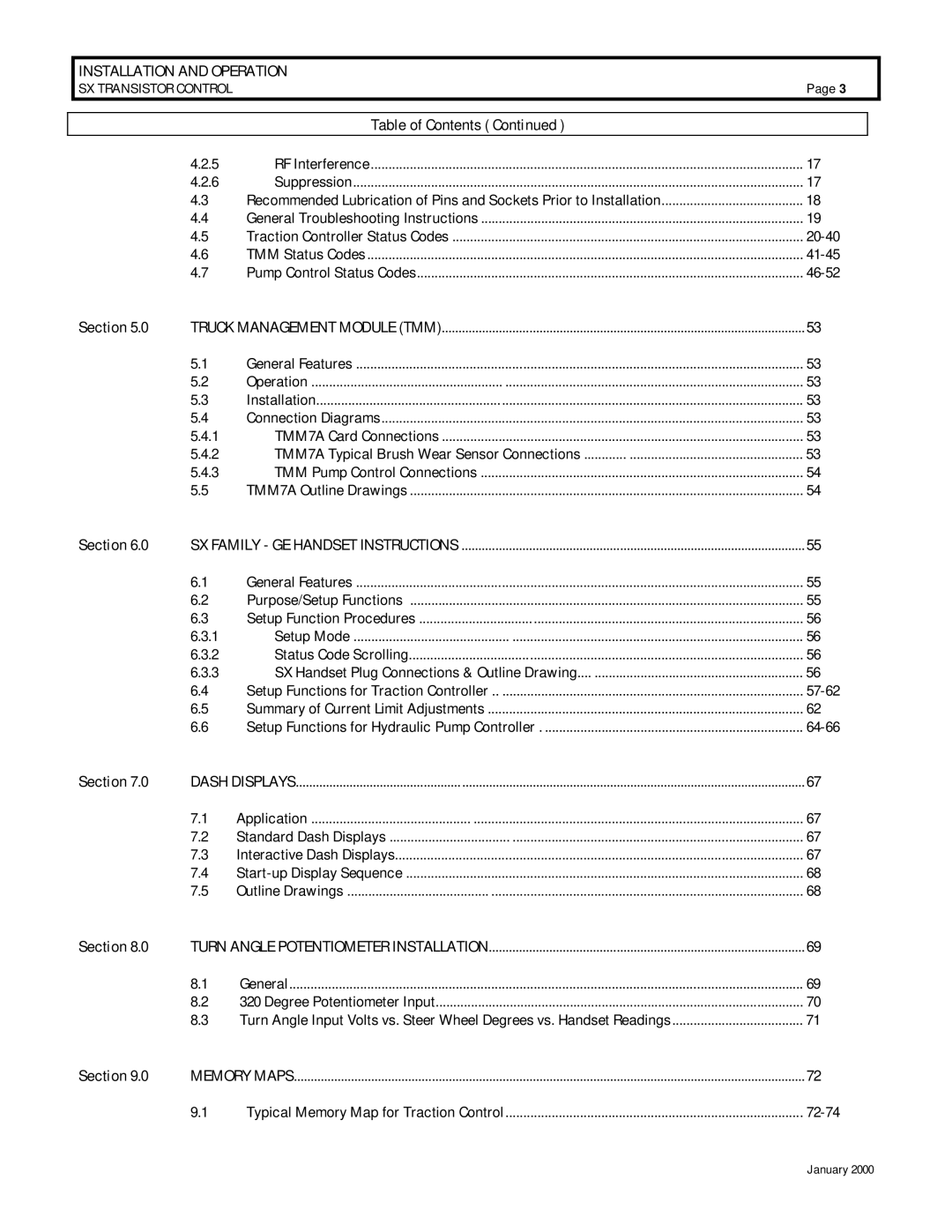 GE IC3645SR4U404N2, IC3645SP4U400N3 operation manual 20-40, 41-45, 46-52, 57-62, 64-66, 72-74 