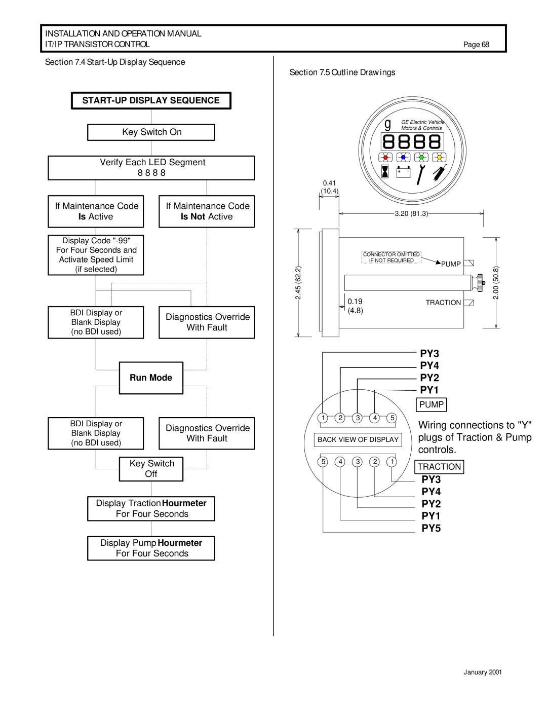 GE IC3645SP4U400N3, IC3645SR4U404N2 operation manual Start-Up Display Sequence, Outline Drawings 