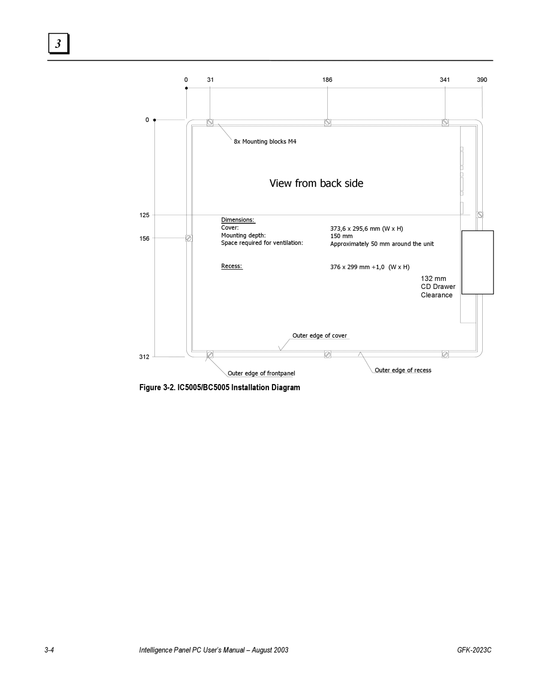 GE IC5002, IC5008, BC5008, BC5002 user manual IC5005/BC5005 Installation Diagram 