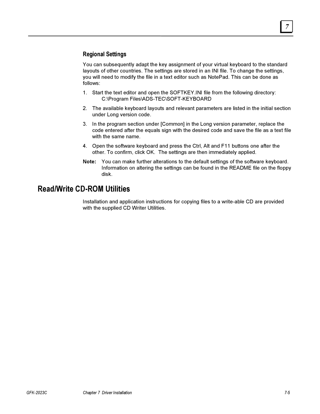 GE BC5005, IC5002, IC5005, IC5008, BC5008, BC5002 user manual Read/Write CD-ROM Utilities, Regional Settings 