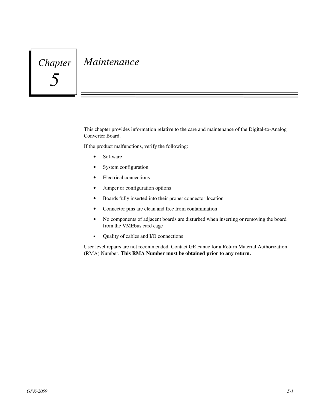 GE IC697VAL348 user manual Maintenance 