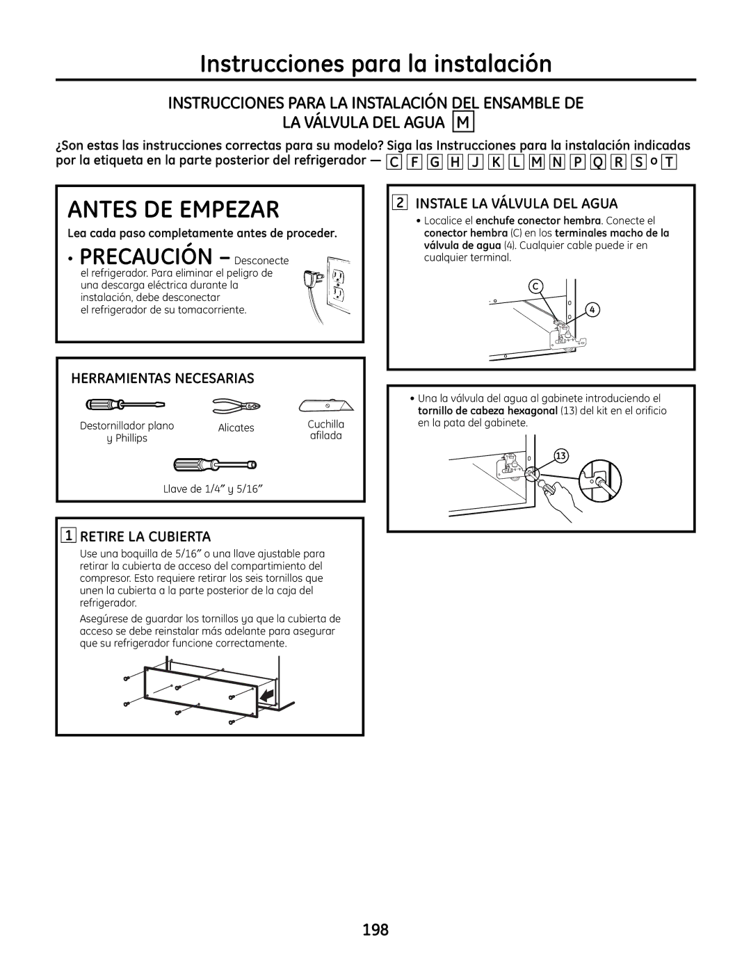 GE IM-6 installation instructions 198 