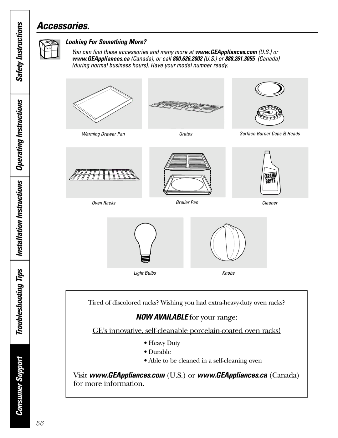 GE J2B915 installation instructions Accessories, Looking For Something More? 