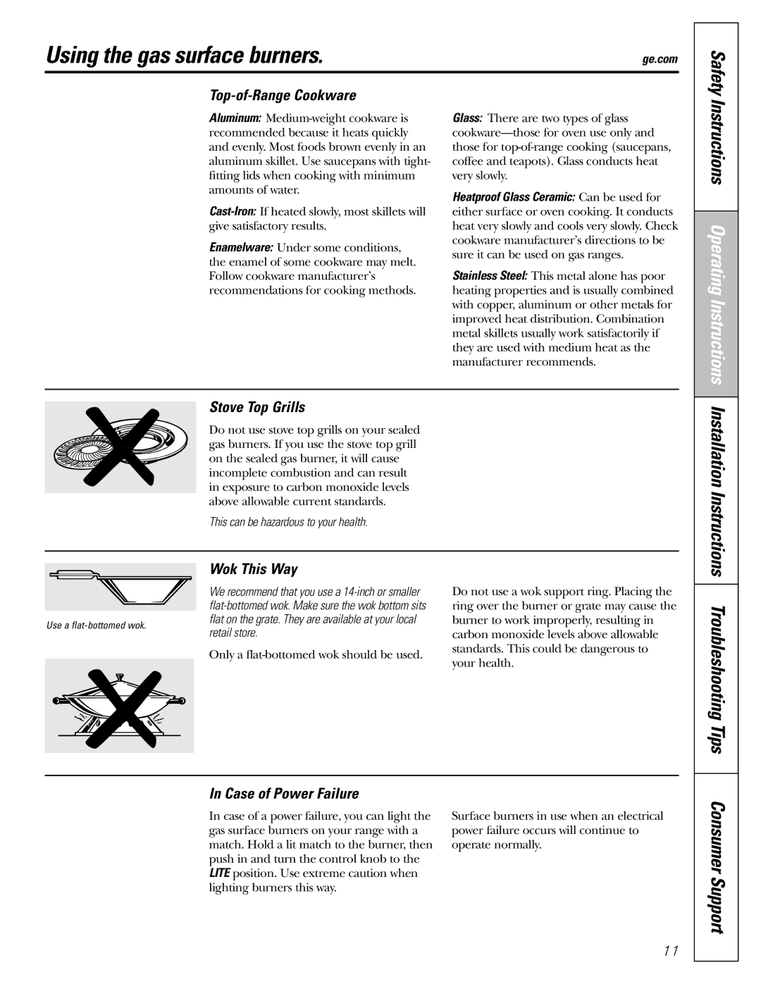 GE J2B918 installation instructions Installation Instructions Troubleshooting Tips, Consumer Support 