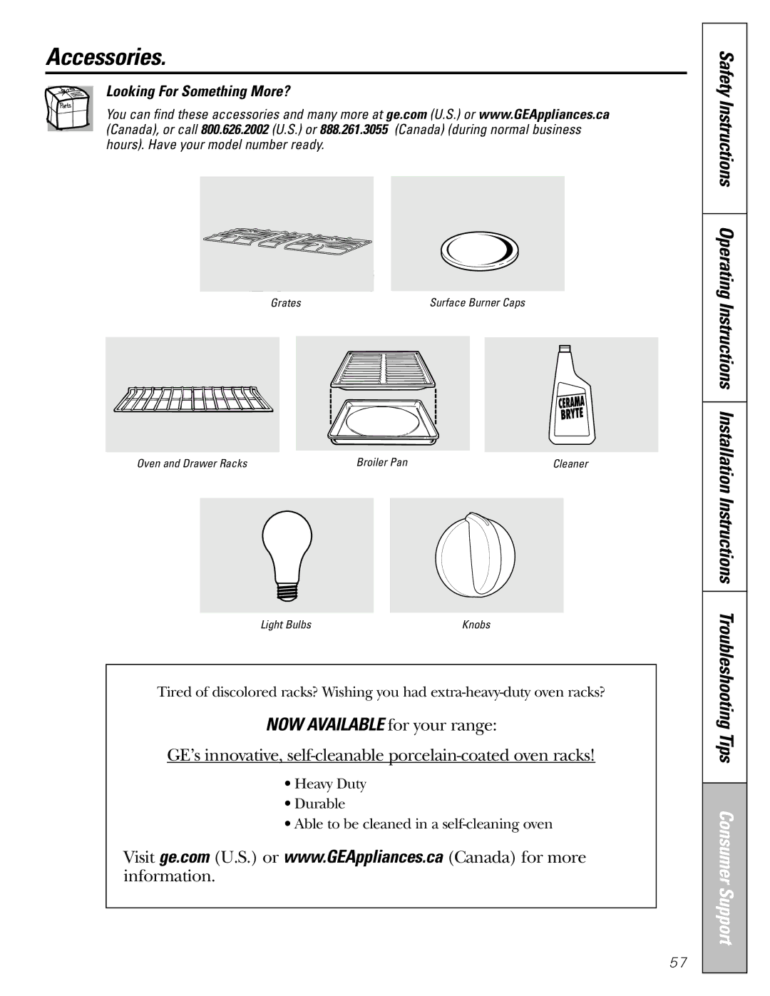 GE J2B918 installation instructions Accessories, Looking For Something More? 