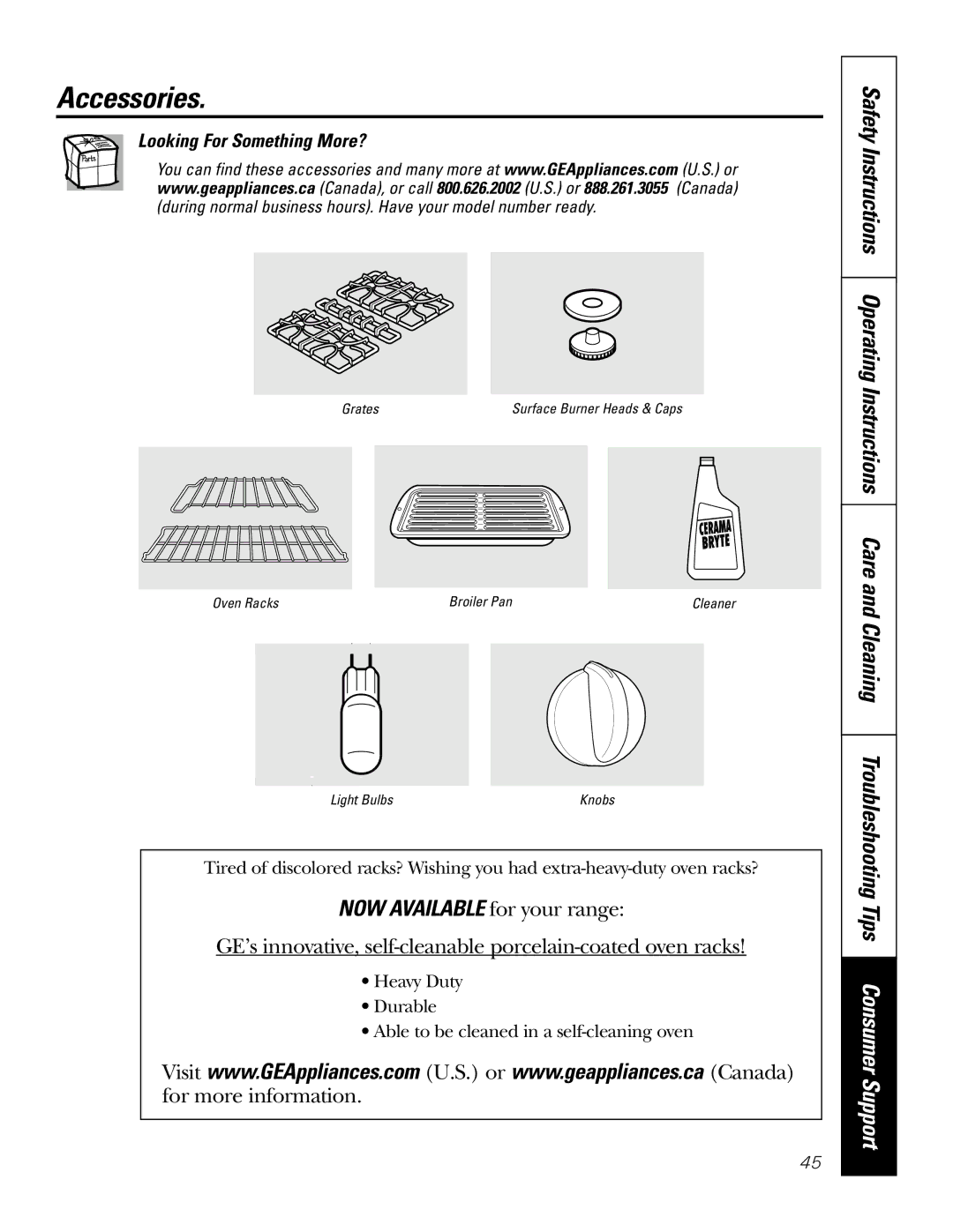 GE J2S968 manual Accessories, Looking For Something More? 