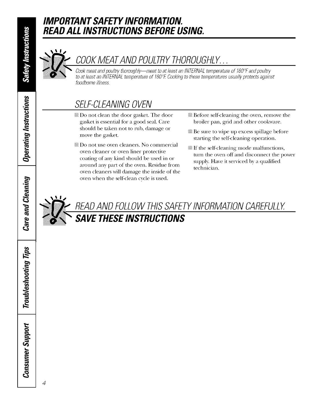 GE J7912-30 manual Savetheseinstructions 