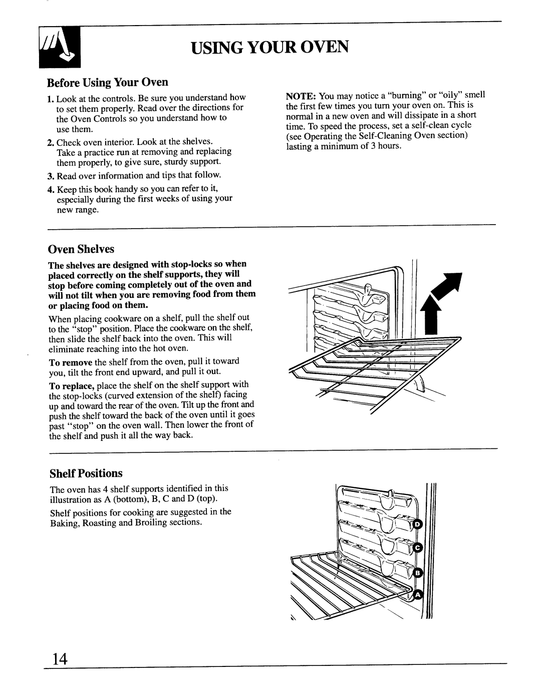 GE JBP29G, JB570GM, JB571GM, MNU106 manual Before Using YourOven, Oven Shelves, Shelf Positions 