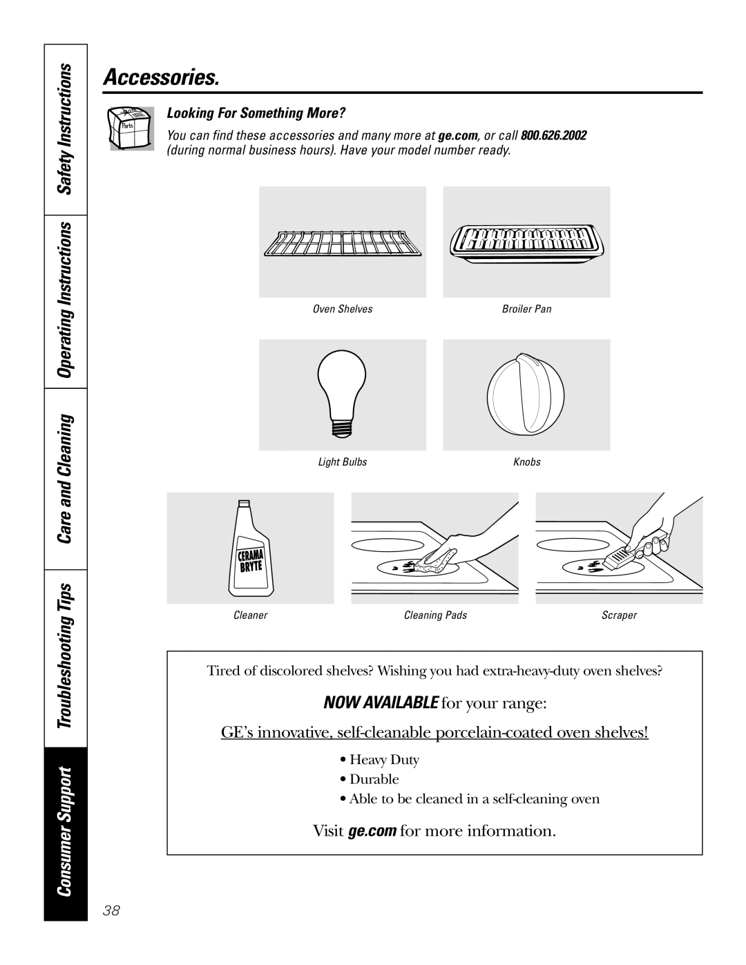 GE JB720, JB730, JB690 owner manual Accessories, Looking For Something More? 