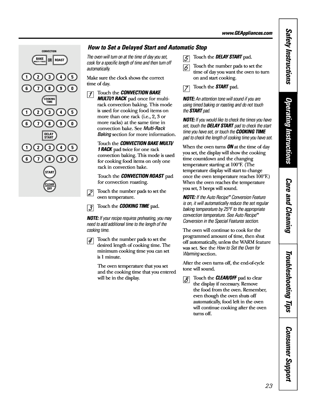 GE JB905 owner manual Safety, How to Set a Delayed Start and Automatic Stop 
