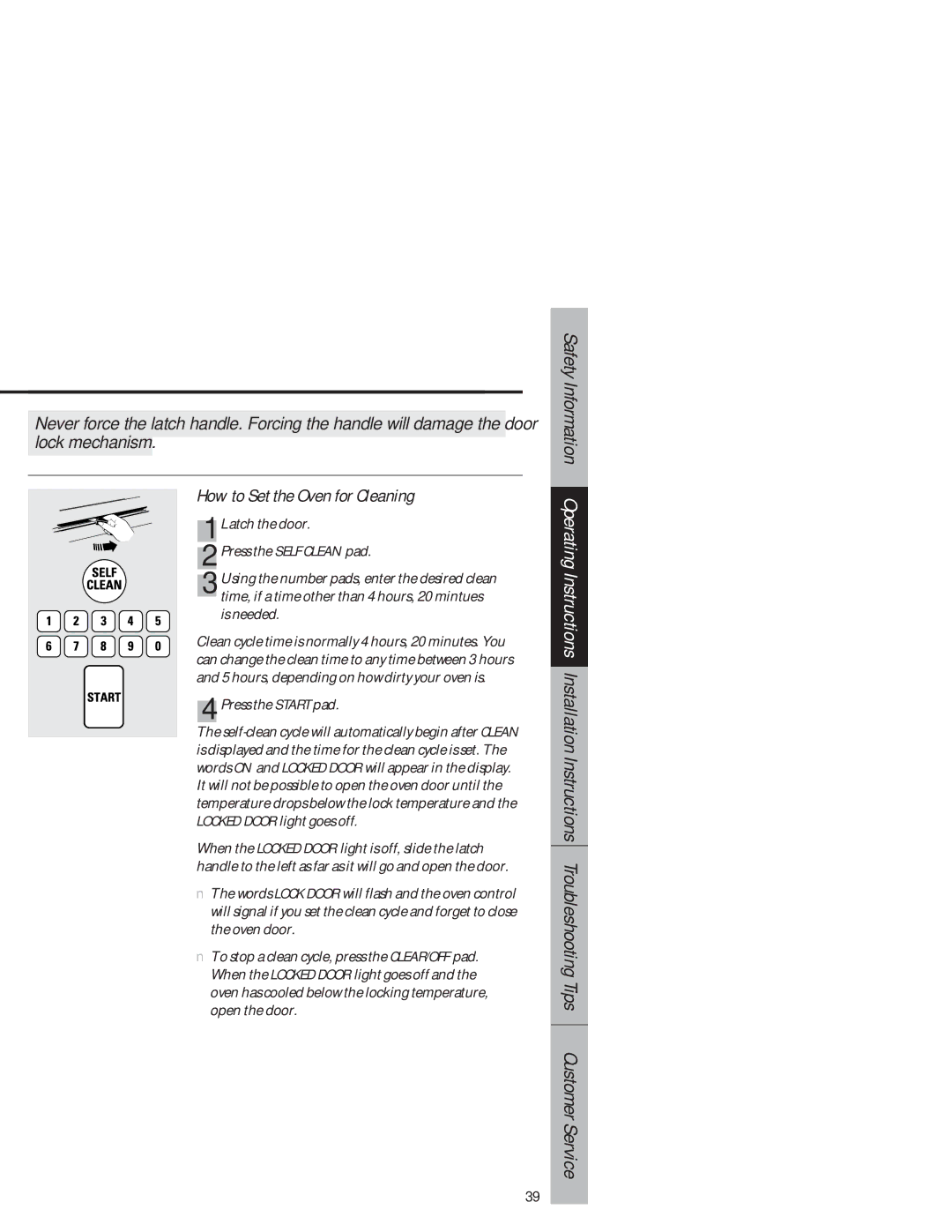 GE JB940 owner manual How to Set the Oven for Cleaning 