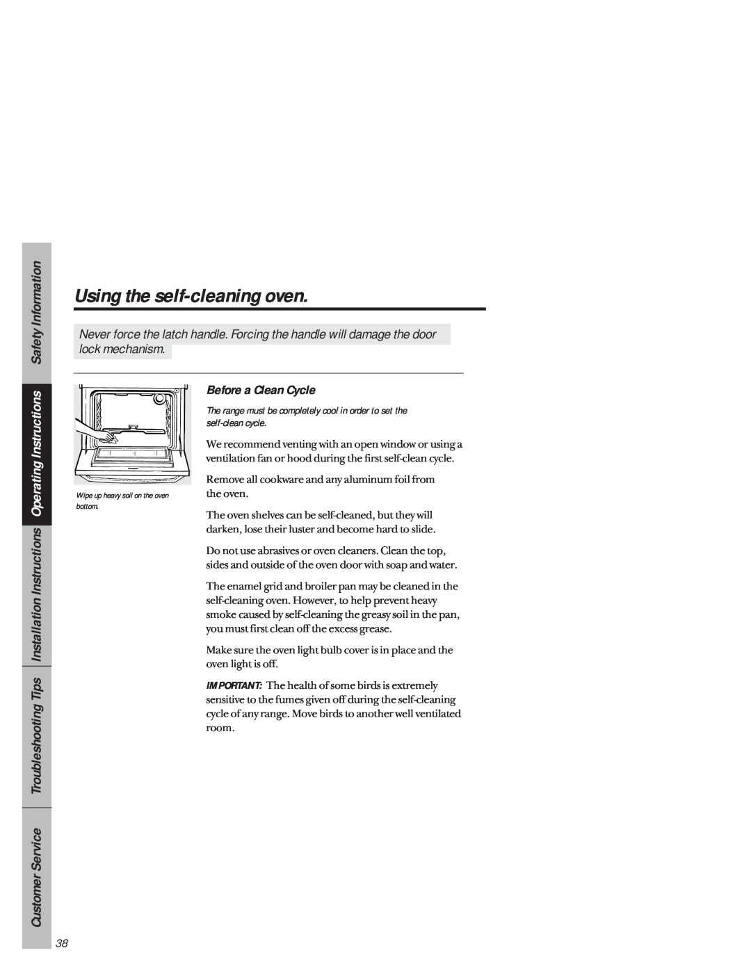 GE JB940 owner manual Using the self-cleaning oven, Before a Clean Cycle, Safety Information 