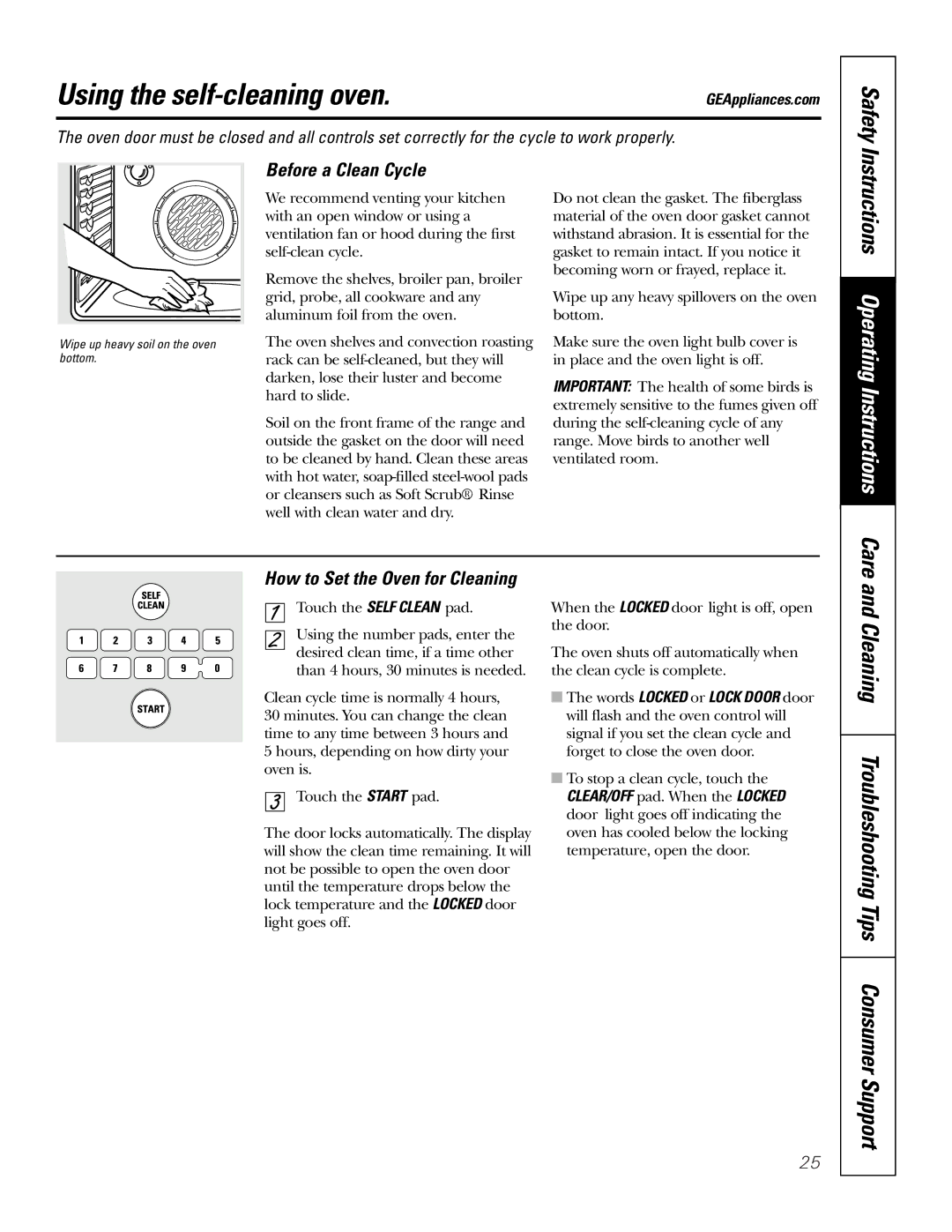 GE JB965 owner manual Using the self-cleaning oven, Before a Clean Cycle, How to Set the Oven for Cleaning 