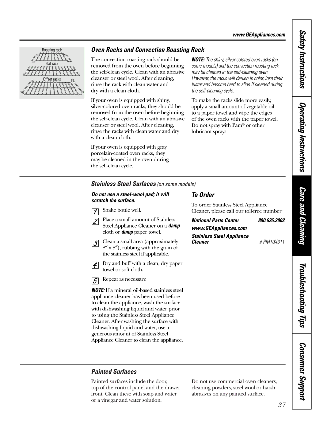 GE JB988 owner manual Safety Instructions Operating Instructions, Tips Consumer Support 