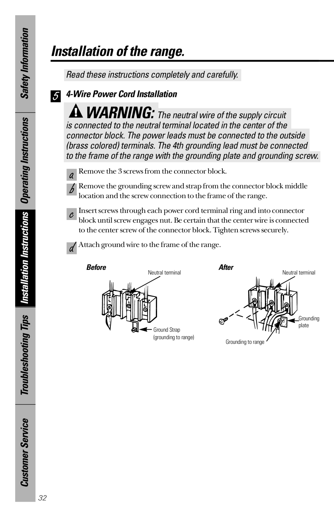 GE JBC27, JBS26 owner manual Before After 