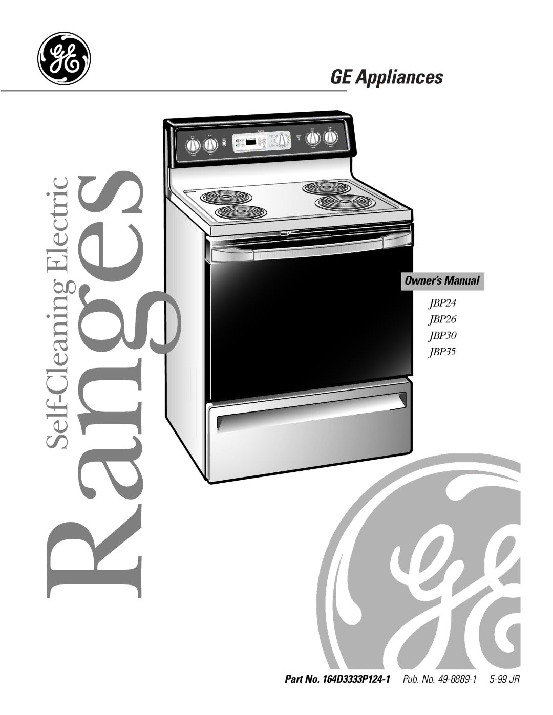 GE JBP26, JBP30 owner manual RangesSelf-Cleaning Electric 