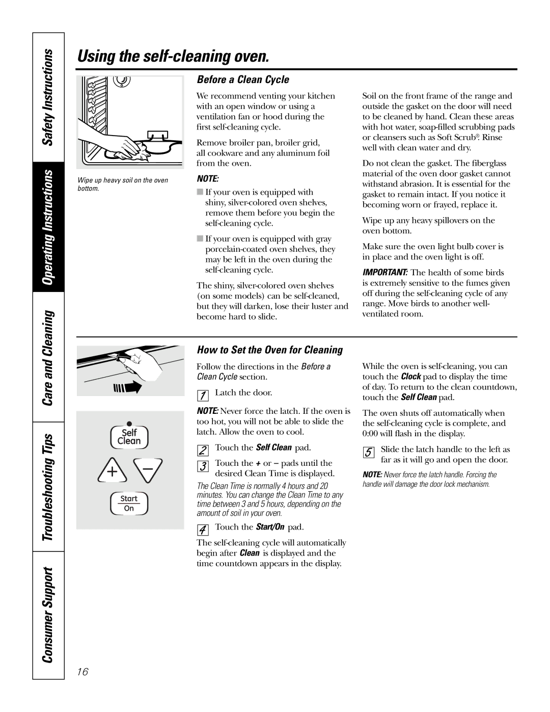 GE JBP35SMSS owner manual Using the self-cleaning oven, Before a Clean Cycle 