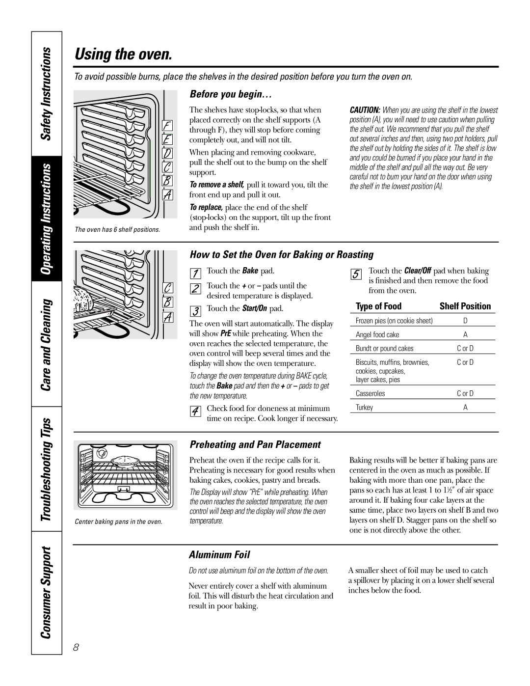 GE JBP35SMSS owner manual Instructions, Care and Cleaning, Tips, Troubleshooting 