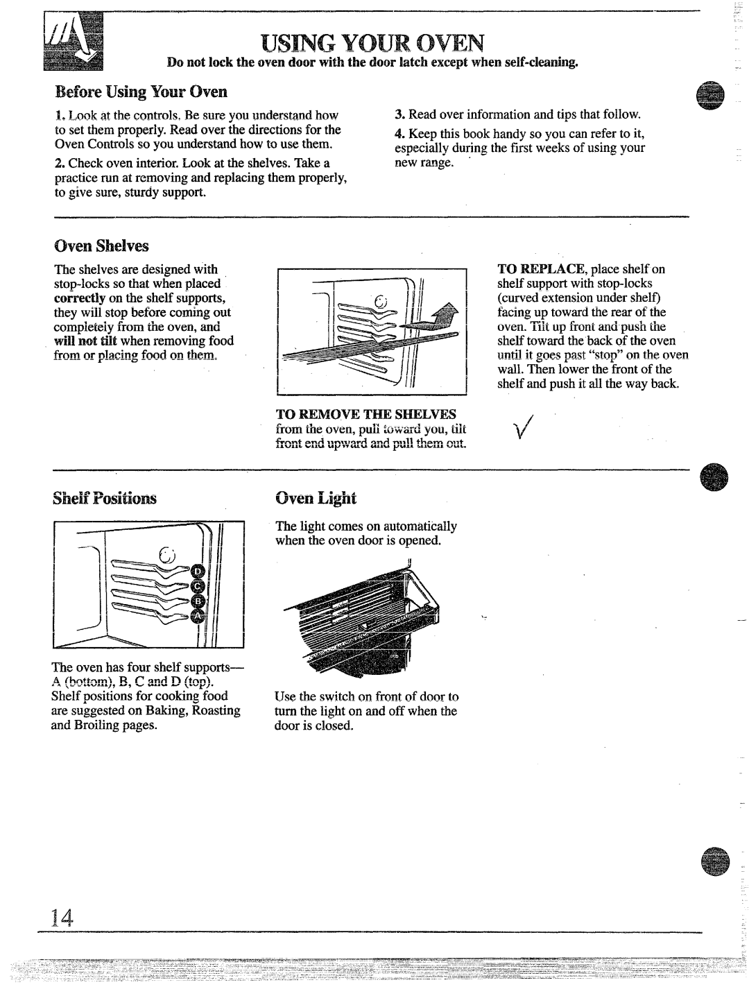 GE JBP55GR, JBP45GR, JBP56GR manual Your oven, Nii, OvenLight 