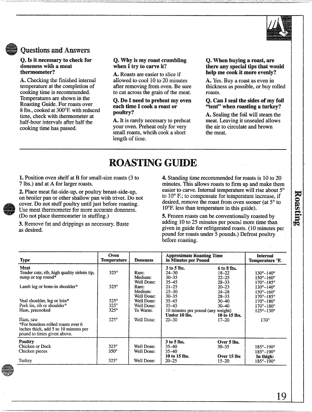 GE JBP45GR, JBP55GR, JBP56GR manual VvhmI try to carveit?, Can I seal the sides ofrny foil tentWhenroastinga turkey? 