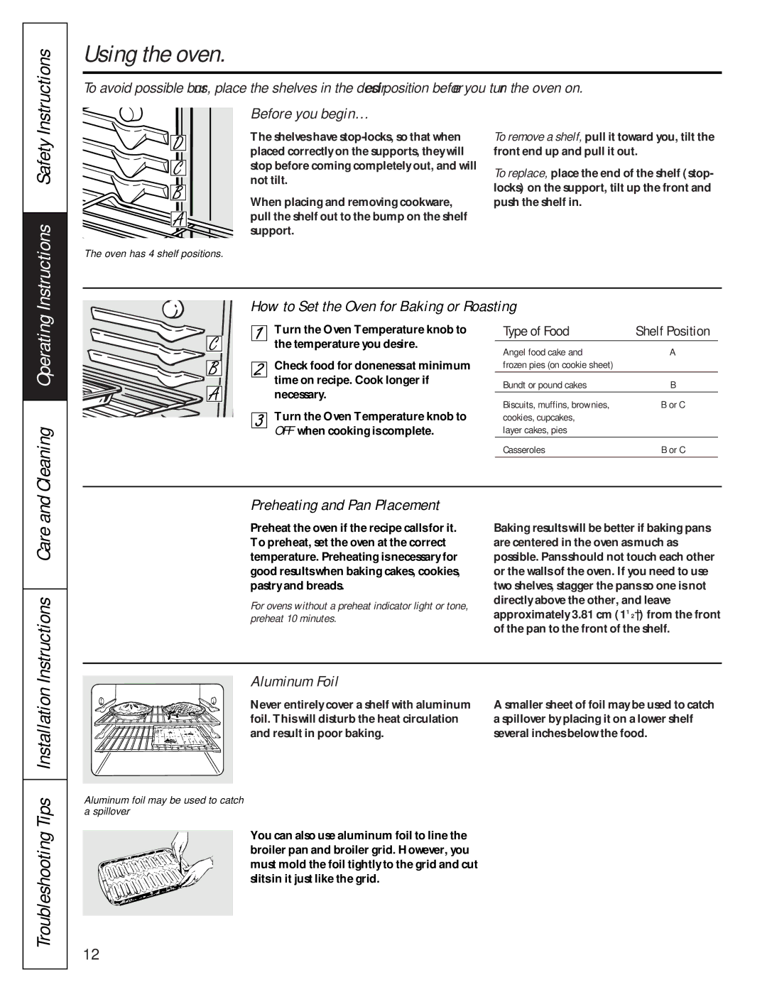 GE JBS07PI, JBP46WI, JBP76WI, 49-8830-1A, 164D3333P072 Installation, Troubleshooting Tips, Before you begin…, Aluminum Foil 