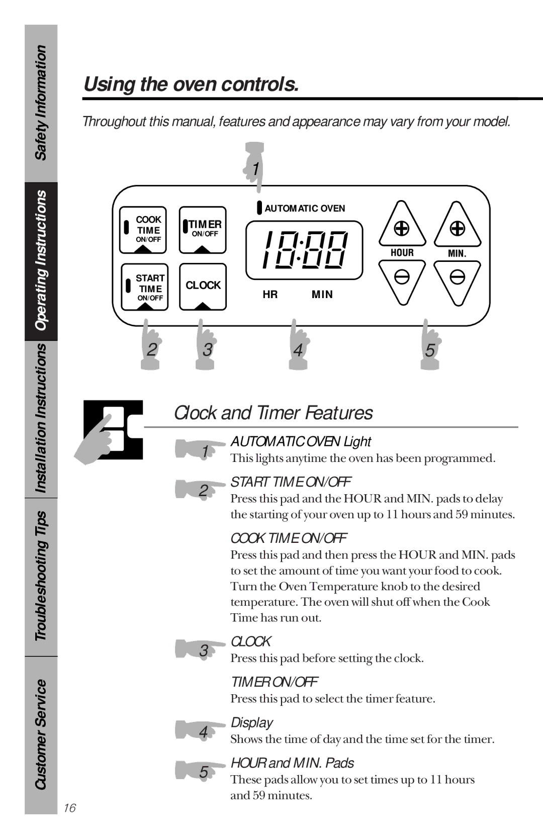 GE JBP63, JBP77, JBP76, JBP75 owner manual Using the oven controls, Instructions 