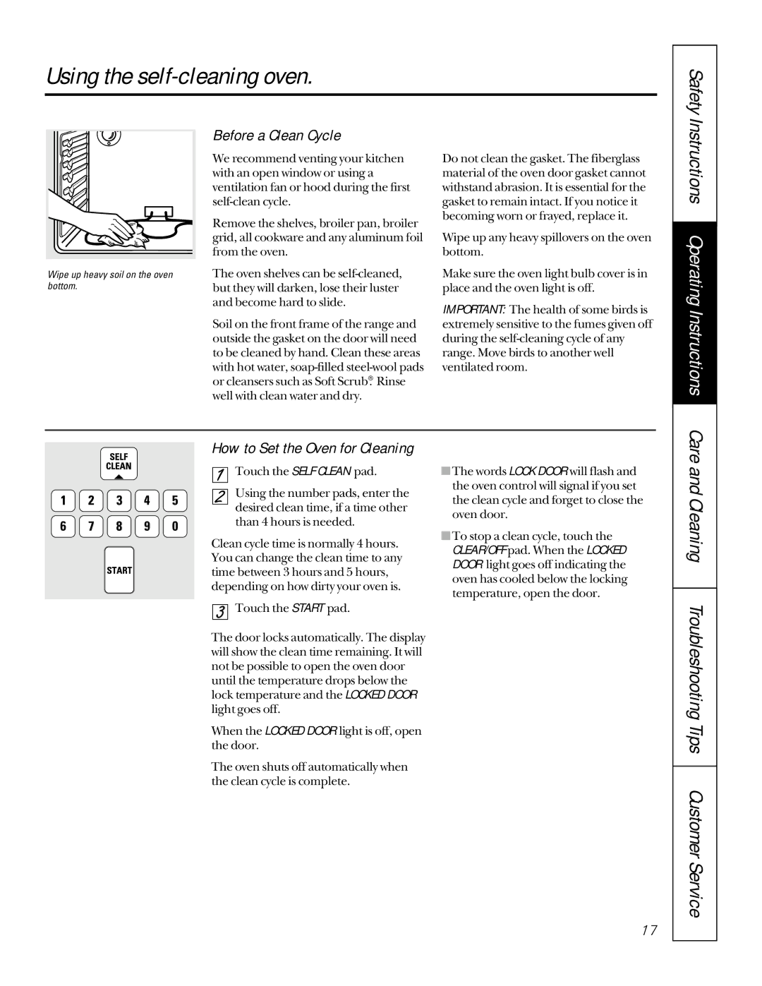 GE JBP79 owner manual Using the self-cleaning oven, Before a Clean Cycle, How to Set the Oven for Cleaning 