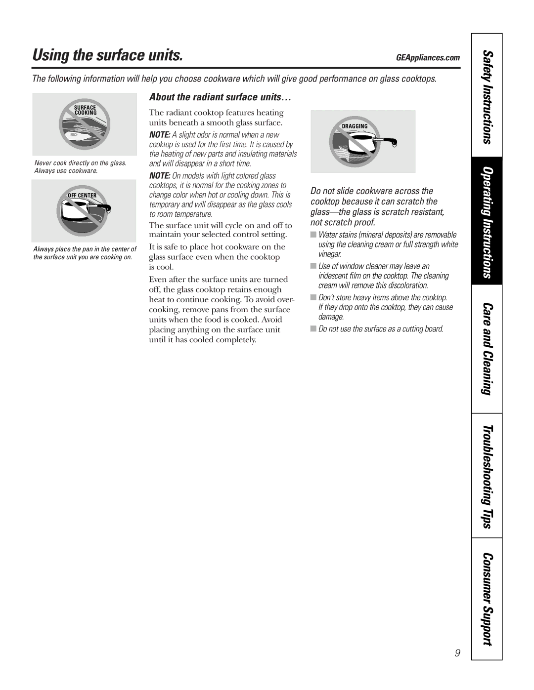 GE JBP82 owner manual About the radiant surface units… 