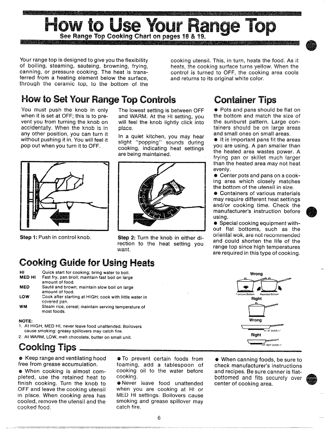 GE JBP87GD, 49-4540 manual SeeimmgeTopcookingchartonpages18&79 