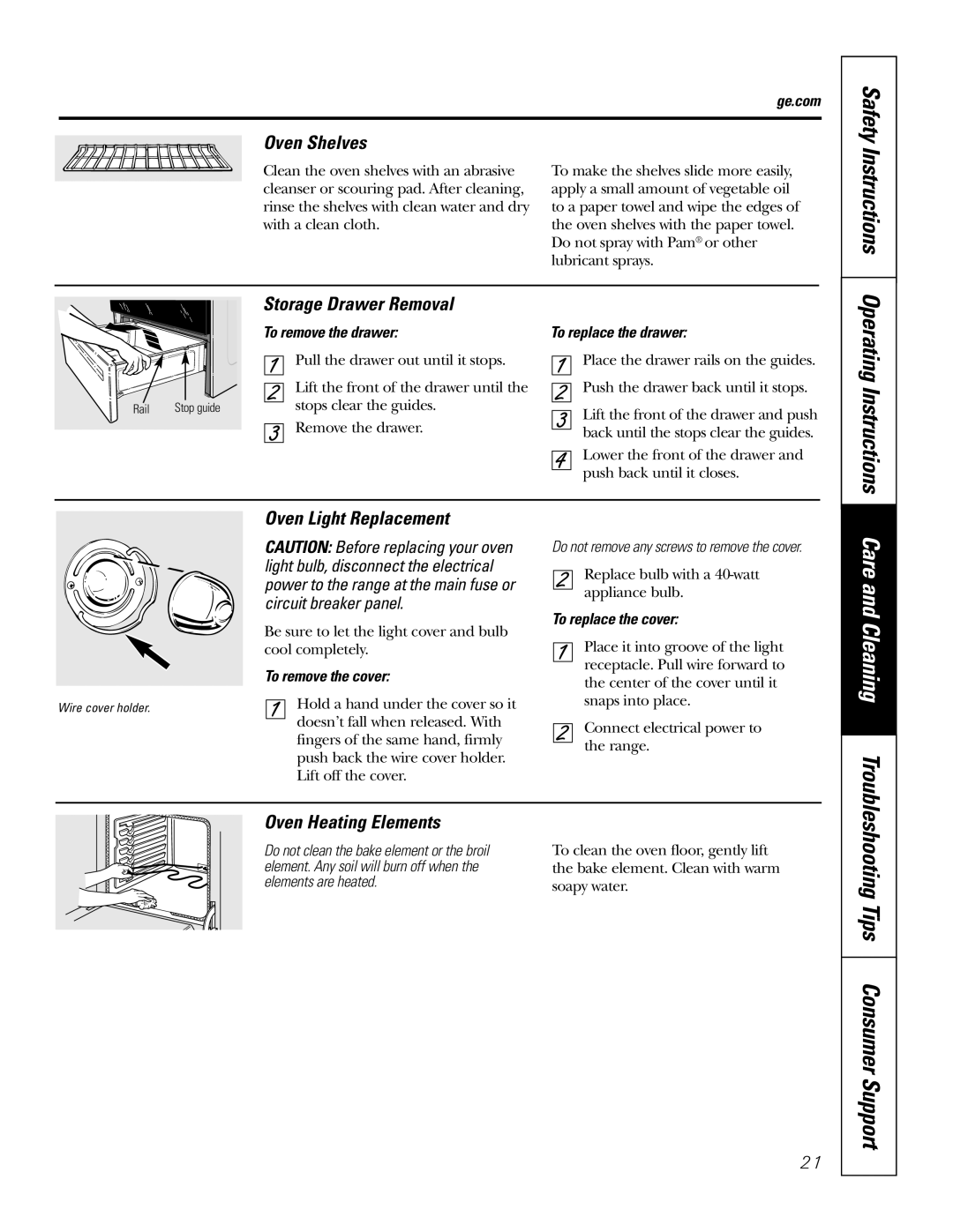 GE JBS55 owner manual Instructions, Troubleshooting Tips Consumer Support 