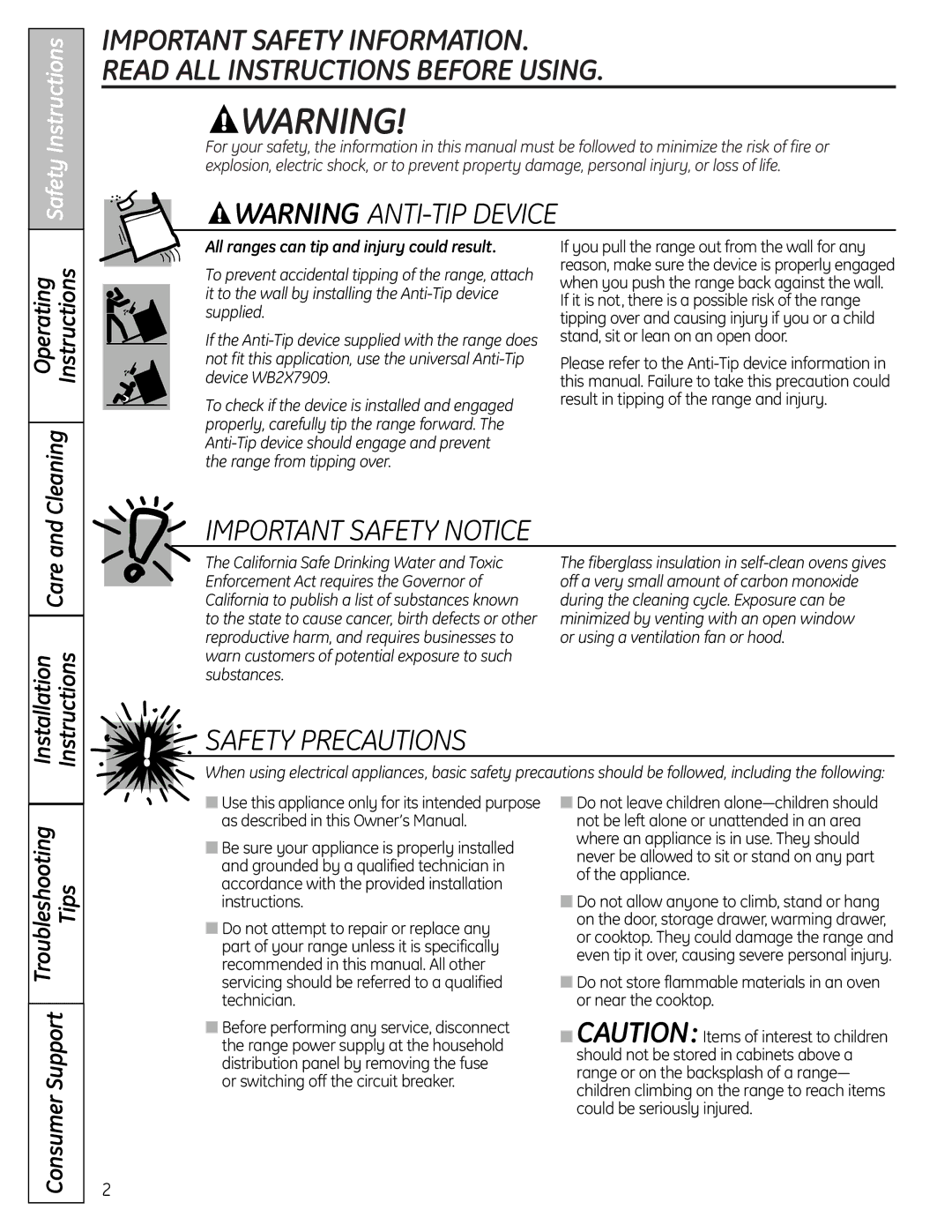 GE JBS56 installation instructions Read ALL Instructions Before Using 