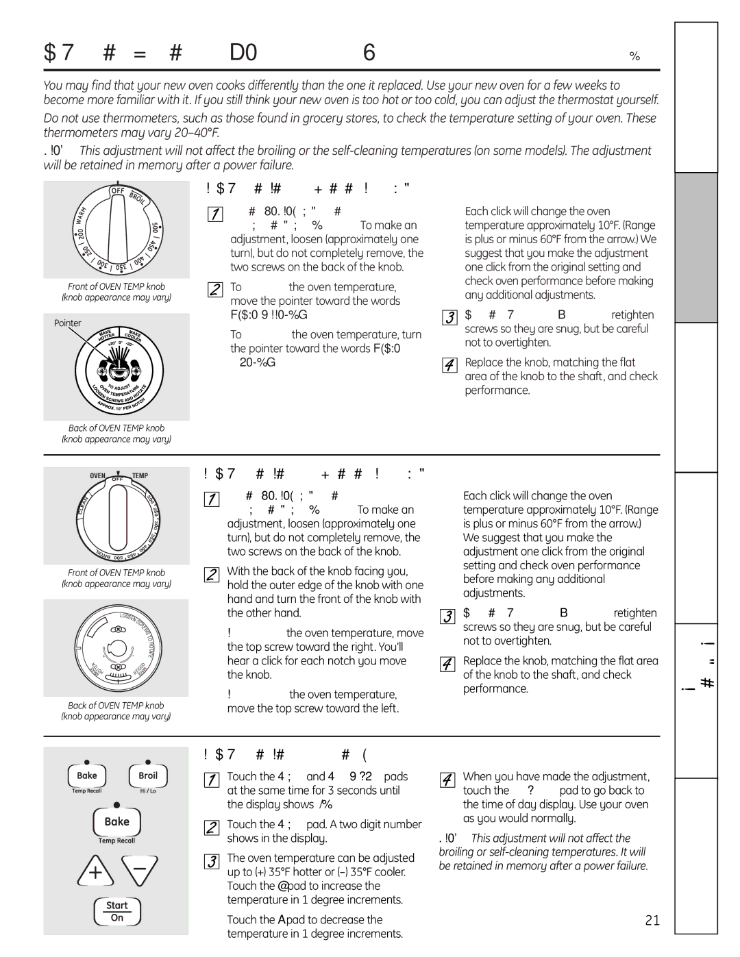 GE JBS56 Adjust the oven thermostat-Easy to do yourself, To Adjust the Thermostat with this Type of Knob 