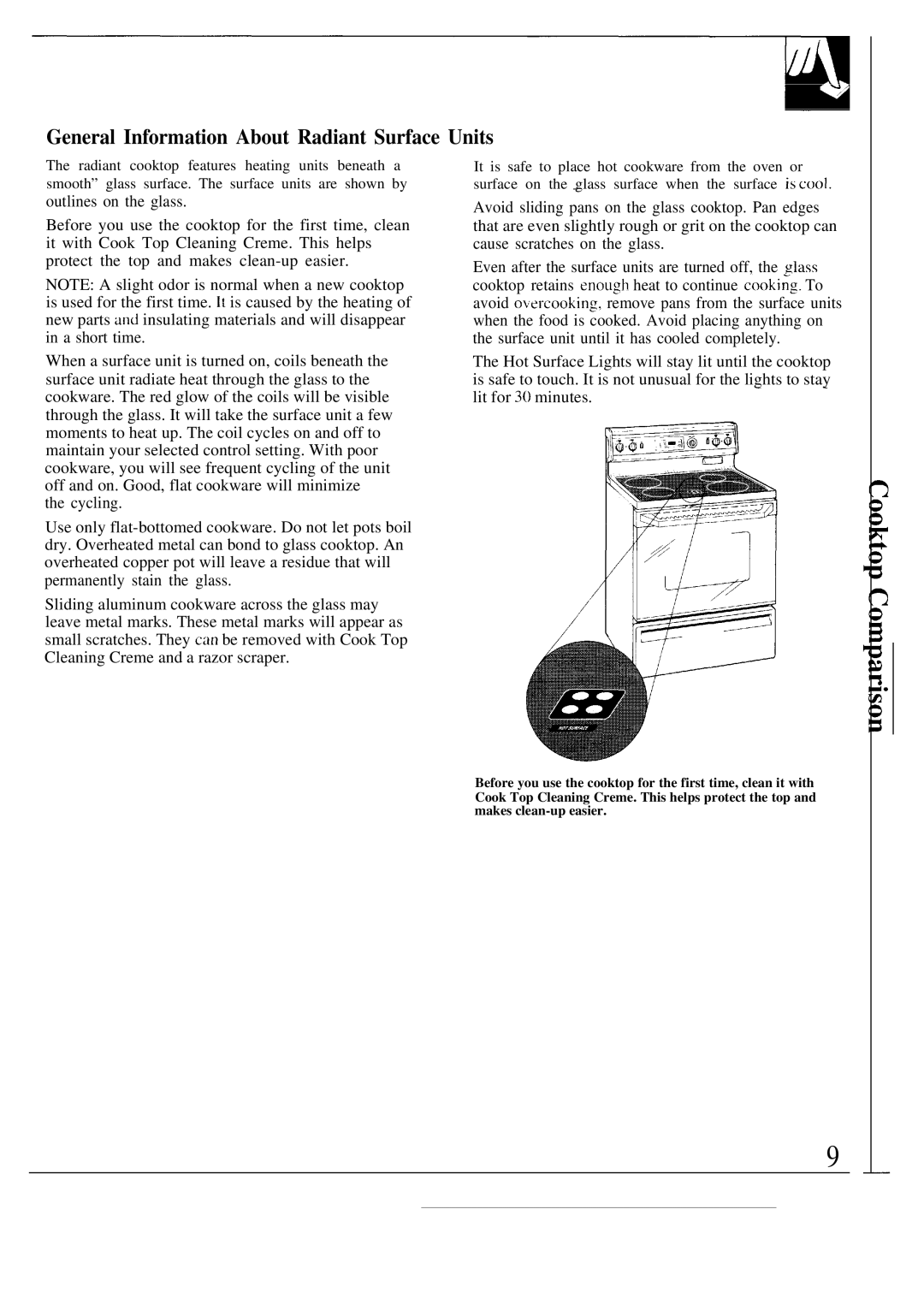 GE JBW3-4 warranty General Information About Radiant Surface Units 