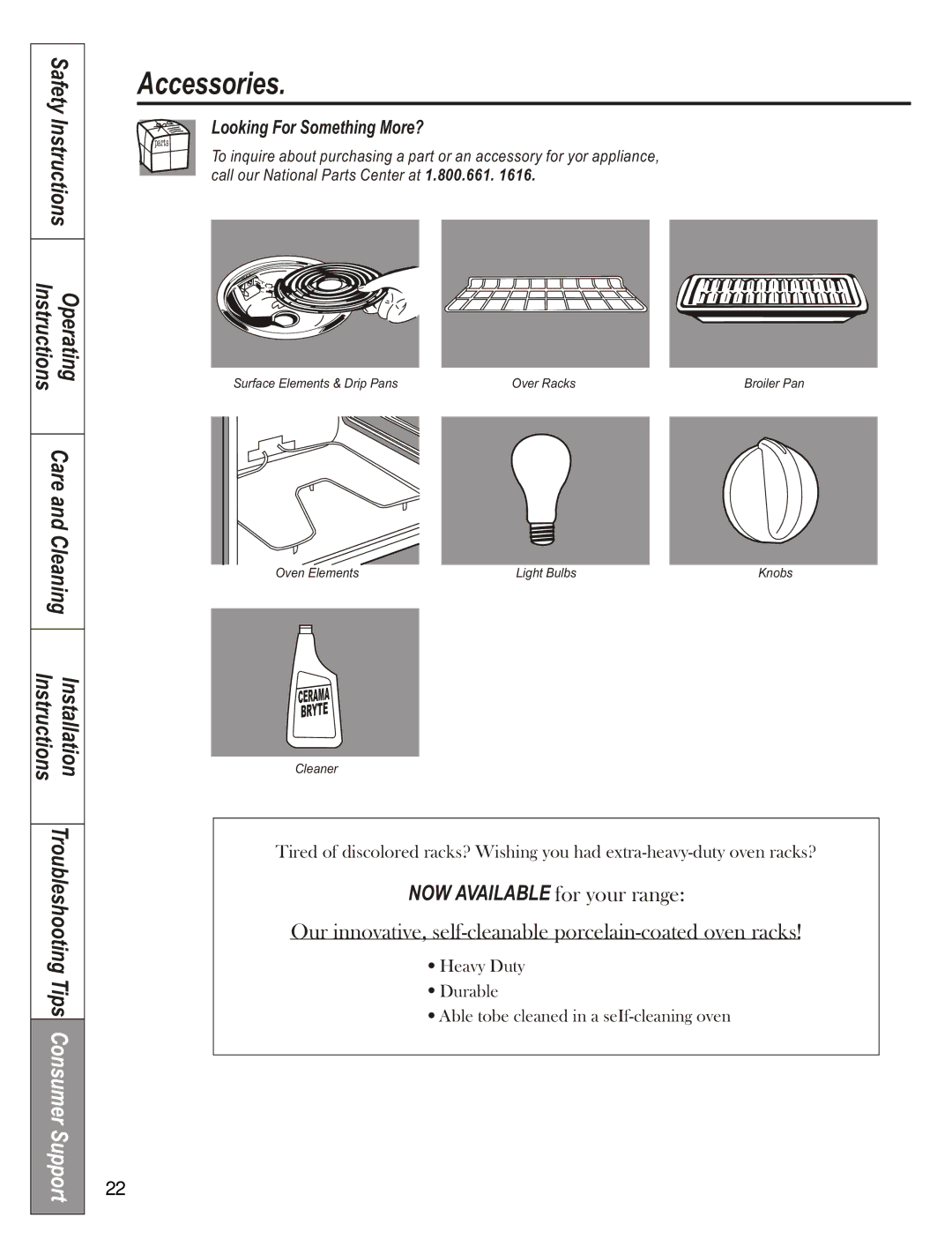 GE JCAS 730 manual Accessories, Looking For Something More? 