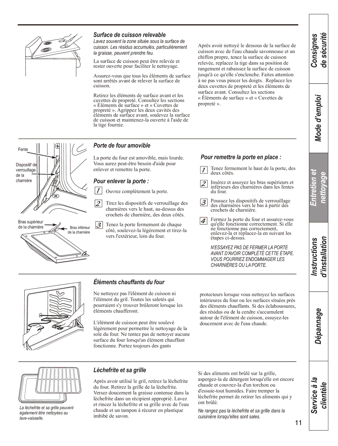 GE JCAS 730 manual Instructions ’installation Dépannage 