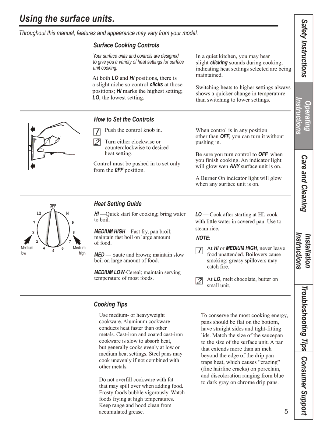 GE JCAS 730 manual Safety, Instructions Installation 