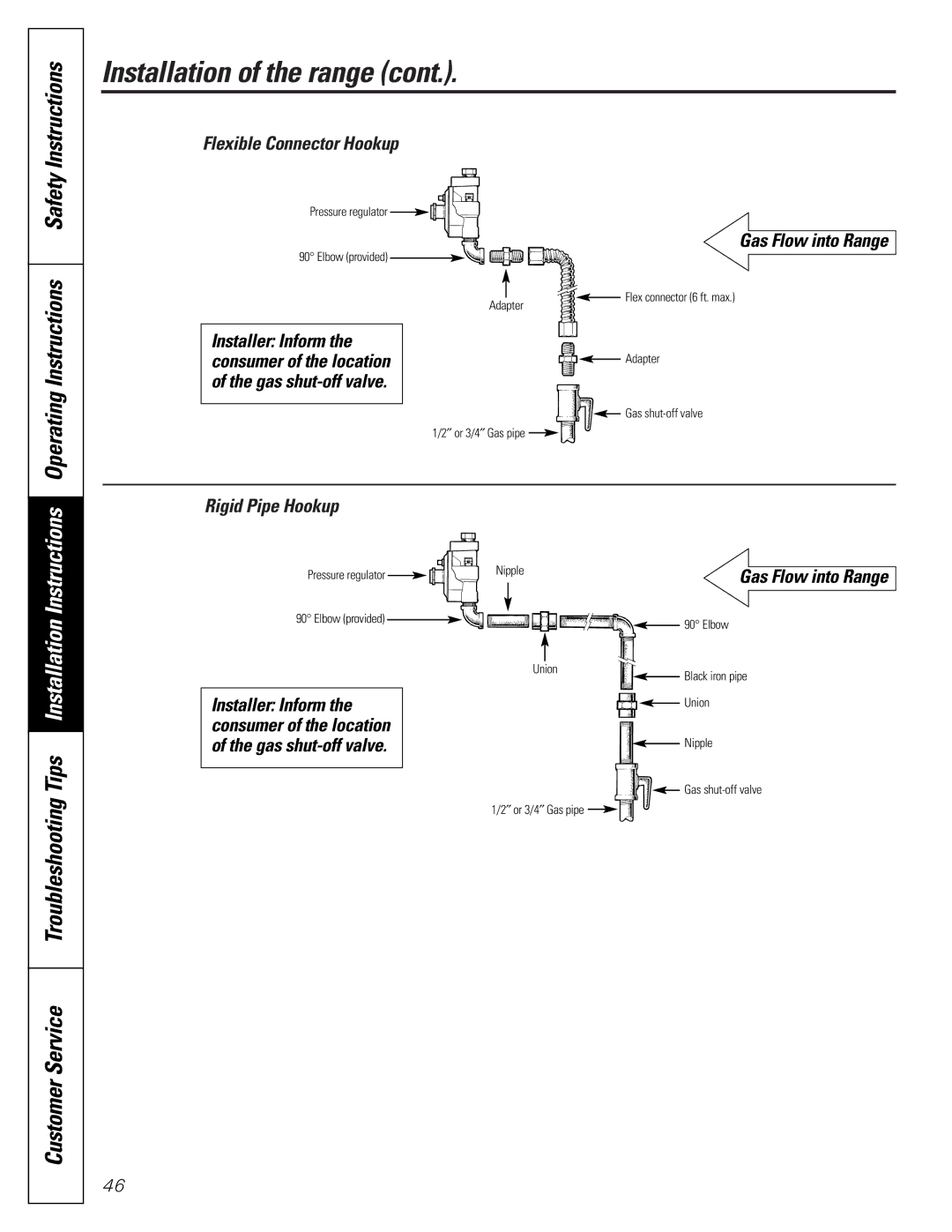 GE JCB920 Troubleshooting Tips Installation Customer Service, Instructions Operating Instructions Safety Instructions 