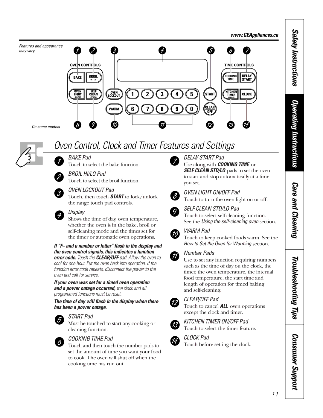 GE JCB905, JCB968 owner manual Consumer Support, Care and Cleaning Troubleshooting Tips 