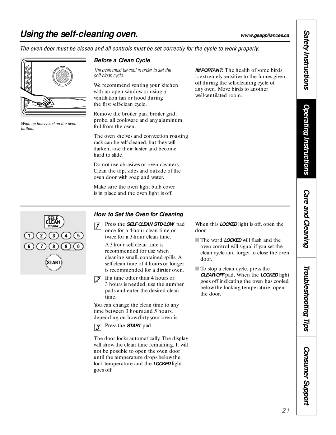 GE JCT 915, JCK 915 owner manual Using the self-cleaning oven, Before a Clean Cycle, How to Set the Oven for Cleaning 