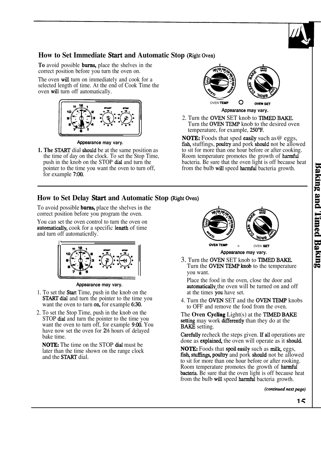 GE JCP67 manual How to Set Immediate Stiti and Automatic Stop @@t Oven, How to Set Delay Stiti and Automatic Stop @ght men 