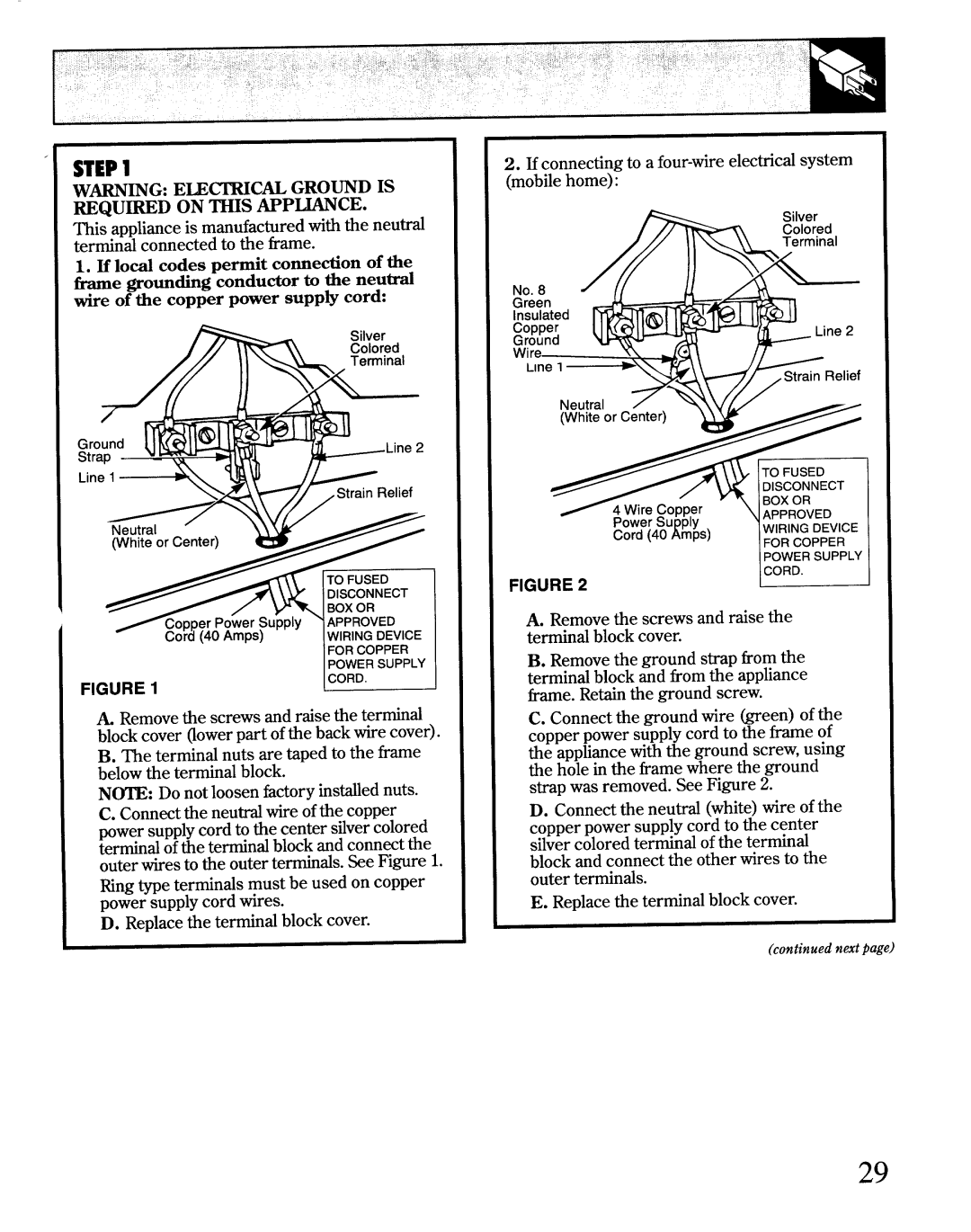 GE JCS57 manual WARN~G E~~C~ Ground is REQU~D on ~IS APP~CE 