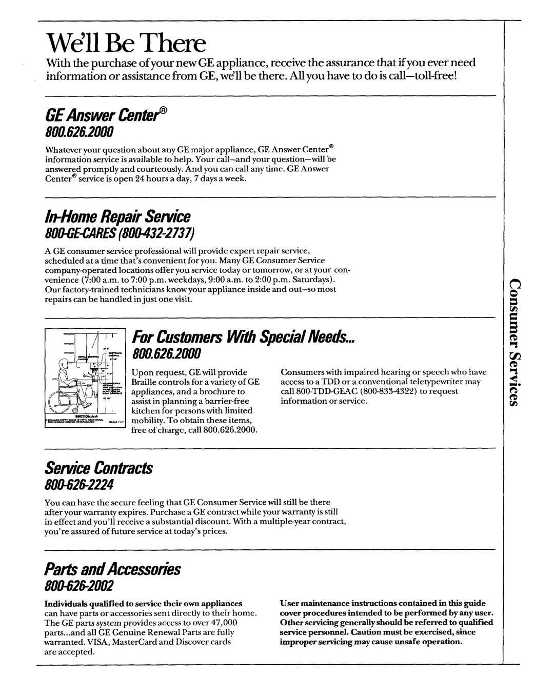 GE JCS57 manual WtillBeThere 